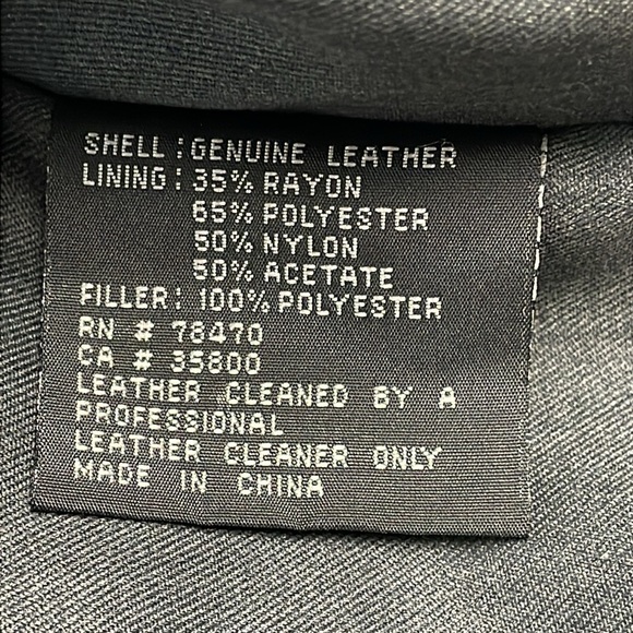 Kenneth Cole Black Leather Full Zip Bomber Jacket Zip Pockets Sz L - Picture 8 of 16